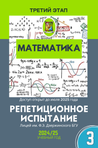 Репетиционный экзамен - Математика 2025 3 этап (электронный ресурс) - фото